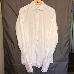 Eton slim French cuff dress shirt size 16.5/42